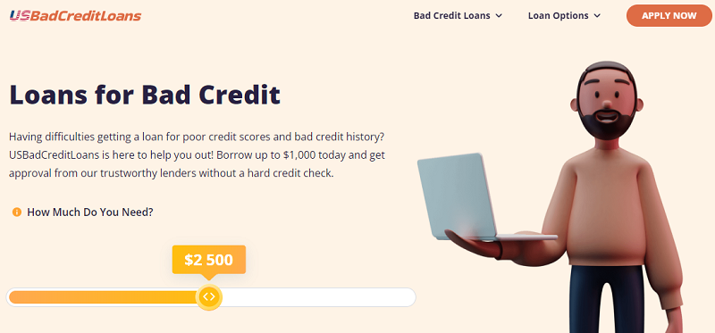 USBadCreditLoans website