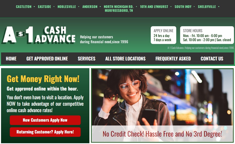 A-1 Cash Advance site