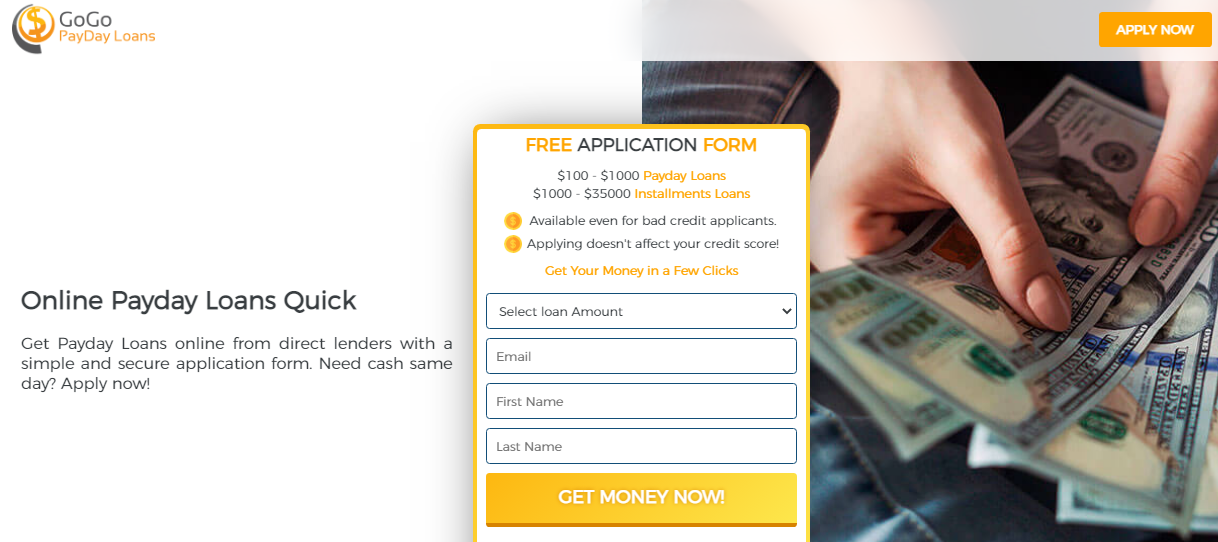 GoGo Payday Loans site