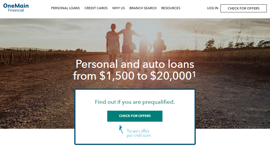 OneMain Financial website