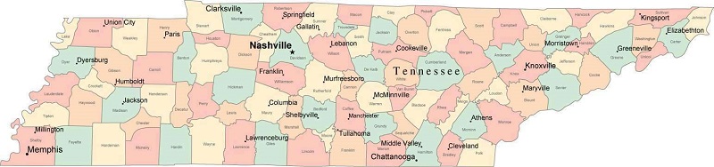 tennessee cities map